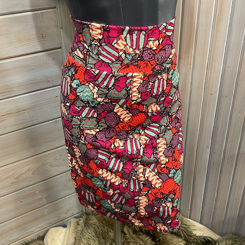 Lularoe Candy Print Cassie Pencil Skirt